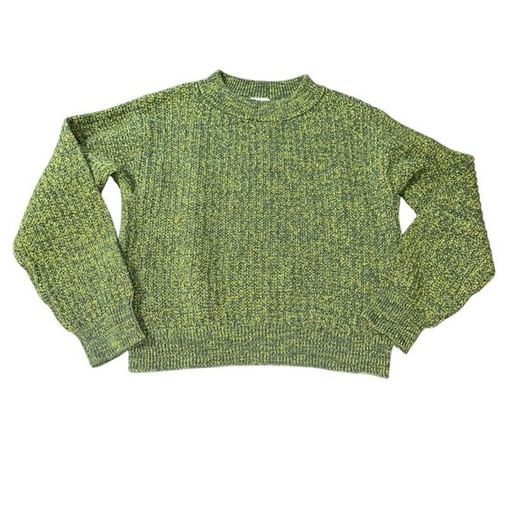 UNIVERSAL THRED Women's Size Small Green Yellow Marl Sweater - Picture 3 of 12
